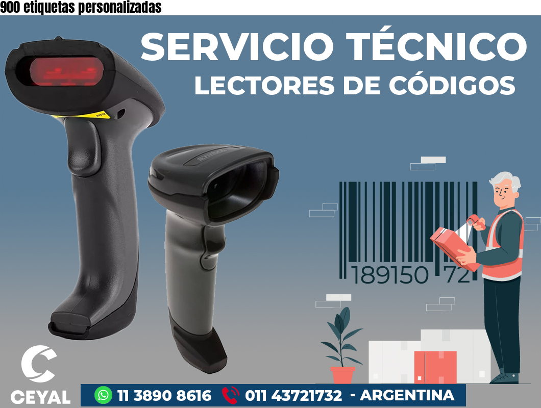 900 etiquetas personalizadas