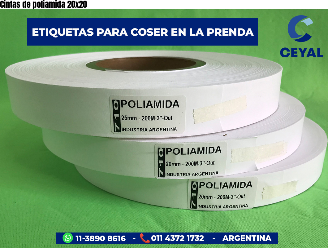 Cintas de poliamida 20×20