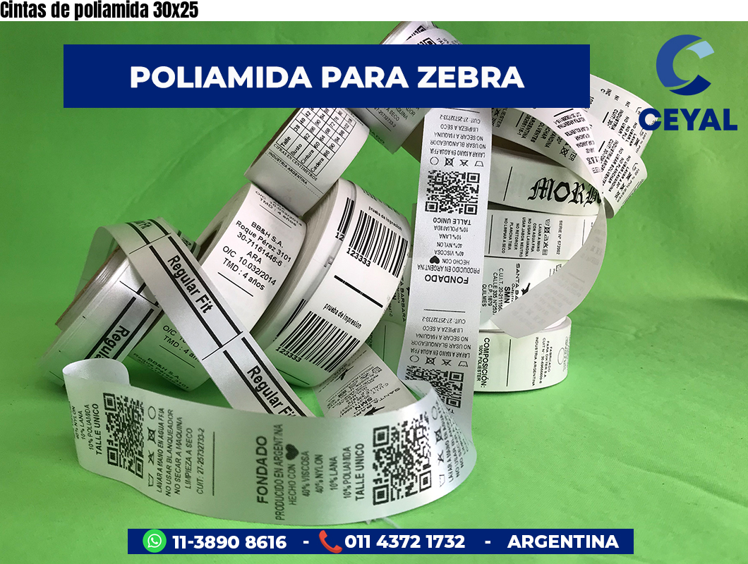 Cintas de poliamida 30×25