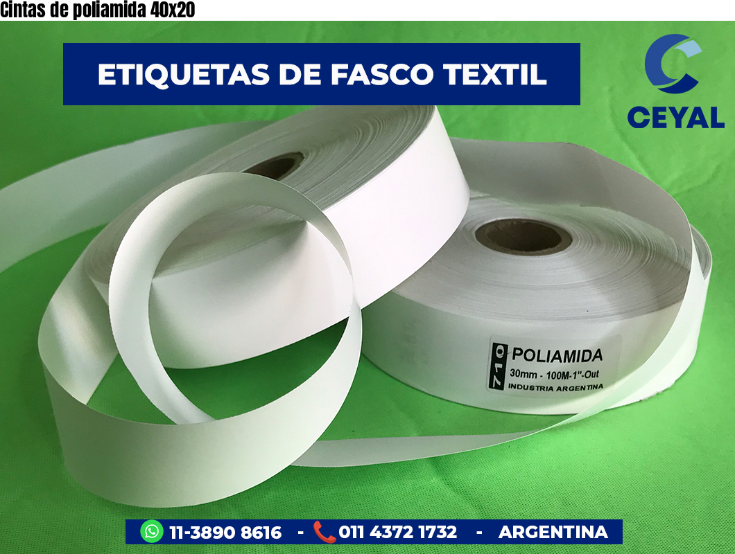 Cintas de poliamida 40×20