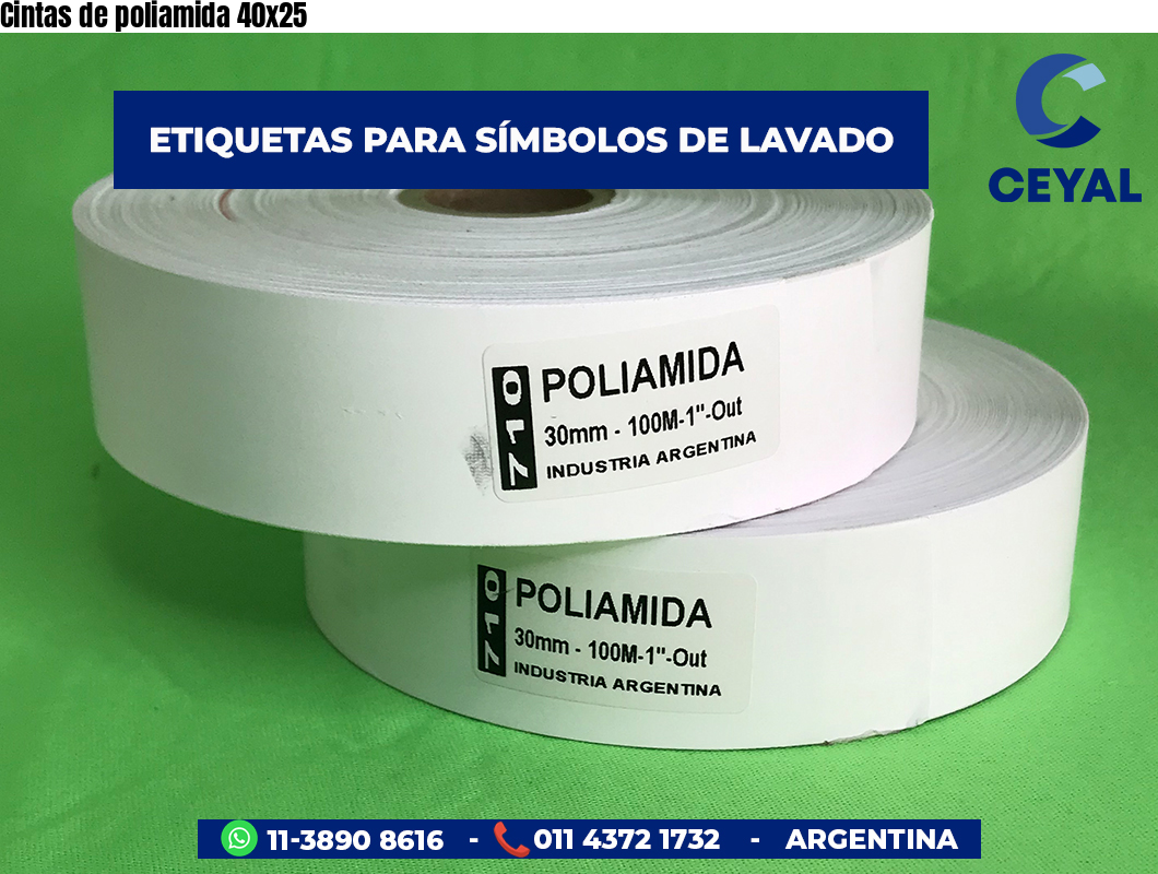 Cintas de poliamida 40×25