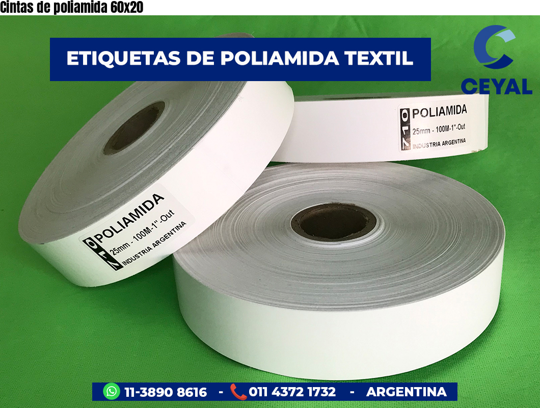Cintas de poliamida 60×20