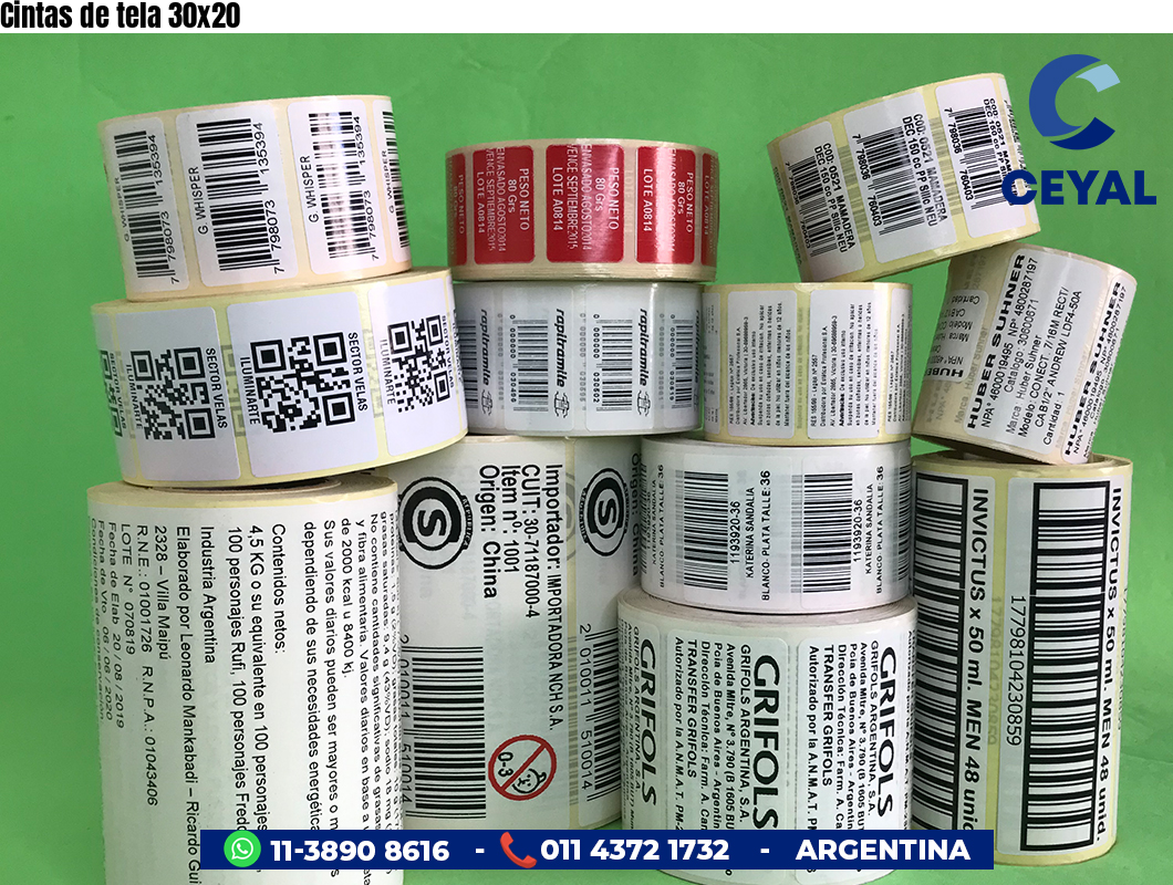 Cintas de tela 30x20