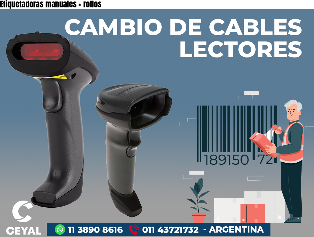 Etiquetadoras manuales + rollos