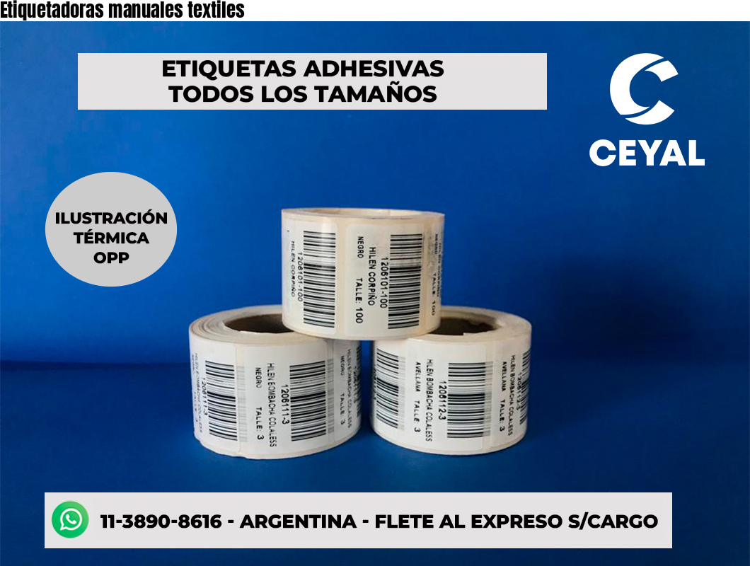 Etiquetadoras manuales textiles