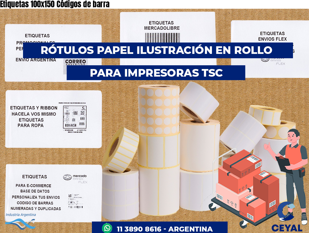 Etiquetas 100x150 Códigos de barra