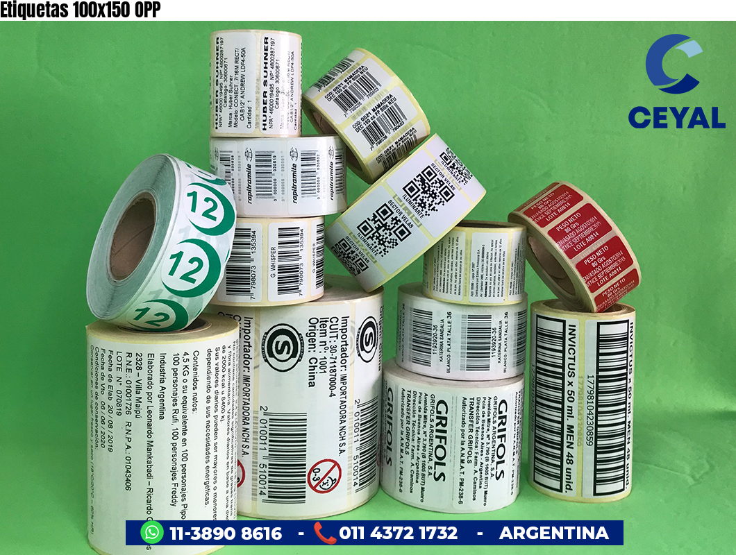 Etiquetas 100x150 OPP