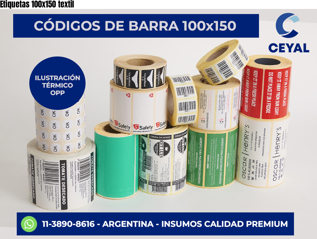 Etiquetas 100×150 textil