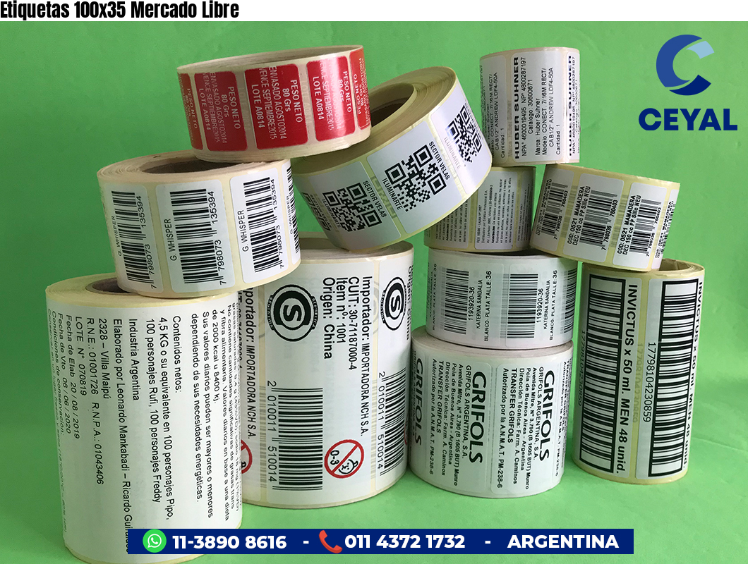 Etiquetas 100x35 Mercado Libre