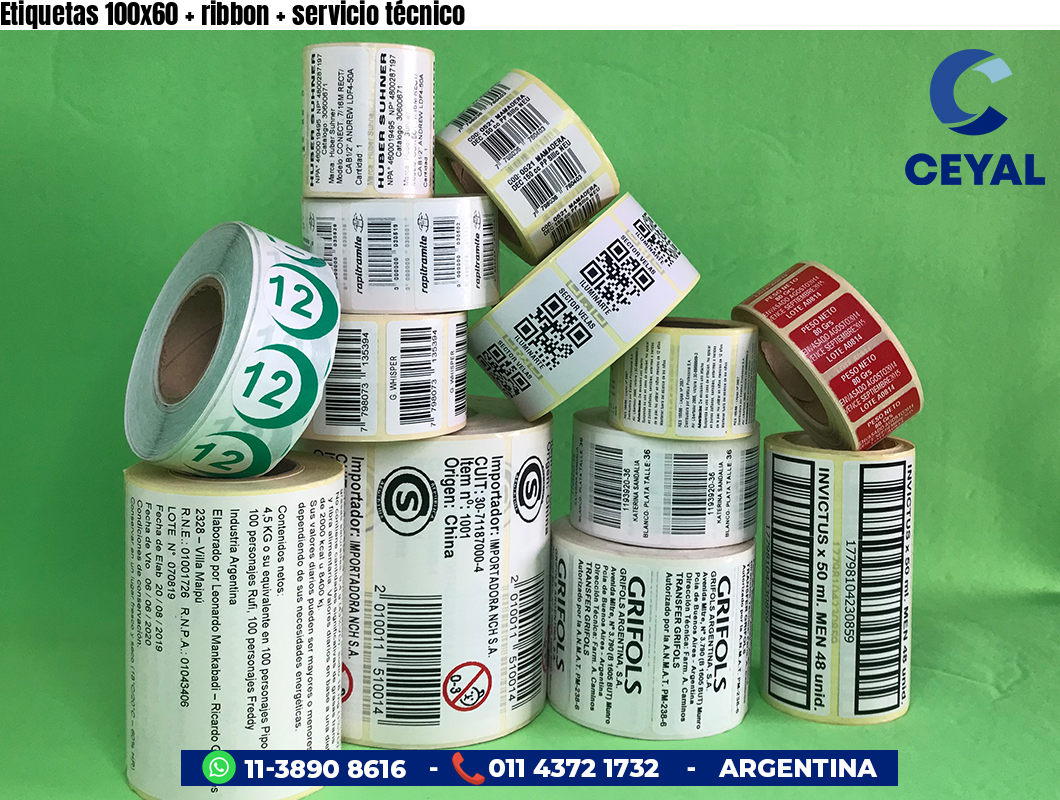 Etiquetas 100x60   ribbon   servicio técnico