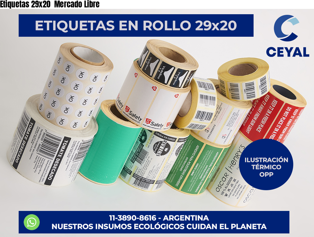 Etiquetas 29×20  Mercado Libre