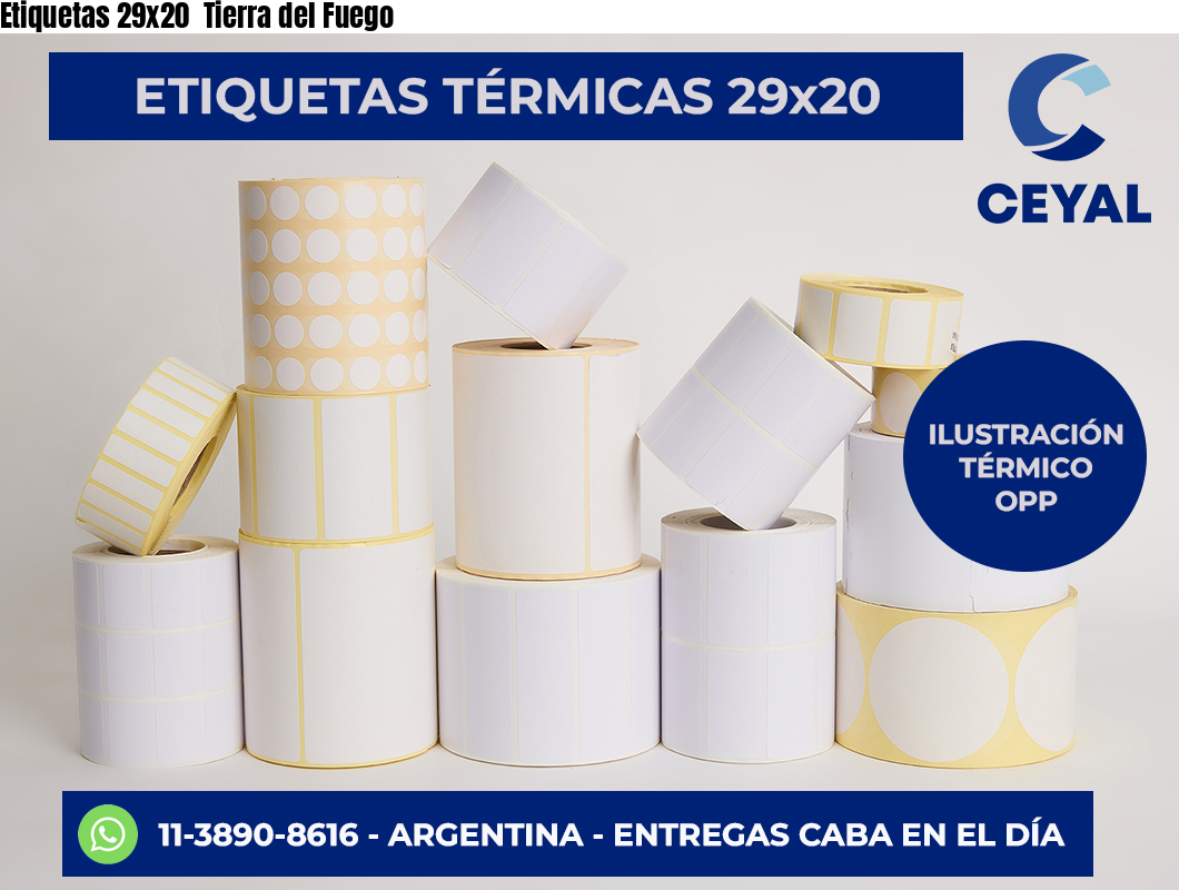 Etiquetas 29×20  Tierra del Fuego
