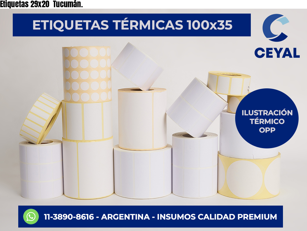 Etiquetas 29×20  Tucumán.