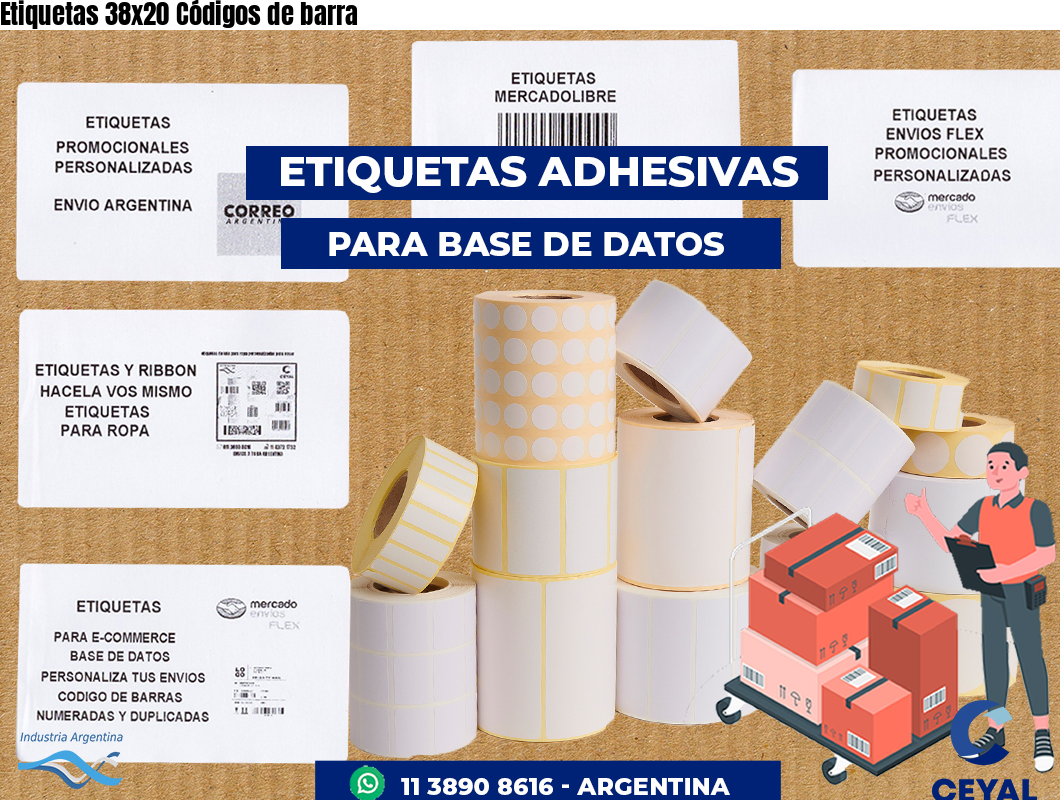 Etiquetas 38x20 Códigos de barra