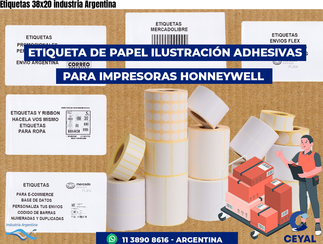 Etiquetas 38x20 industria Argentina