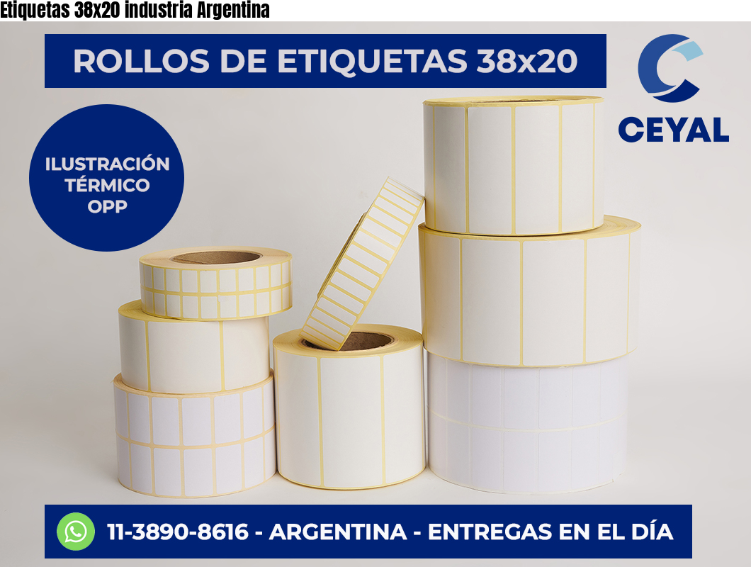 Etiquetas 38×20 industria Argentina