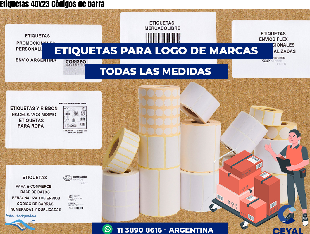 Etiquetas 40x23 Códigos de barra