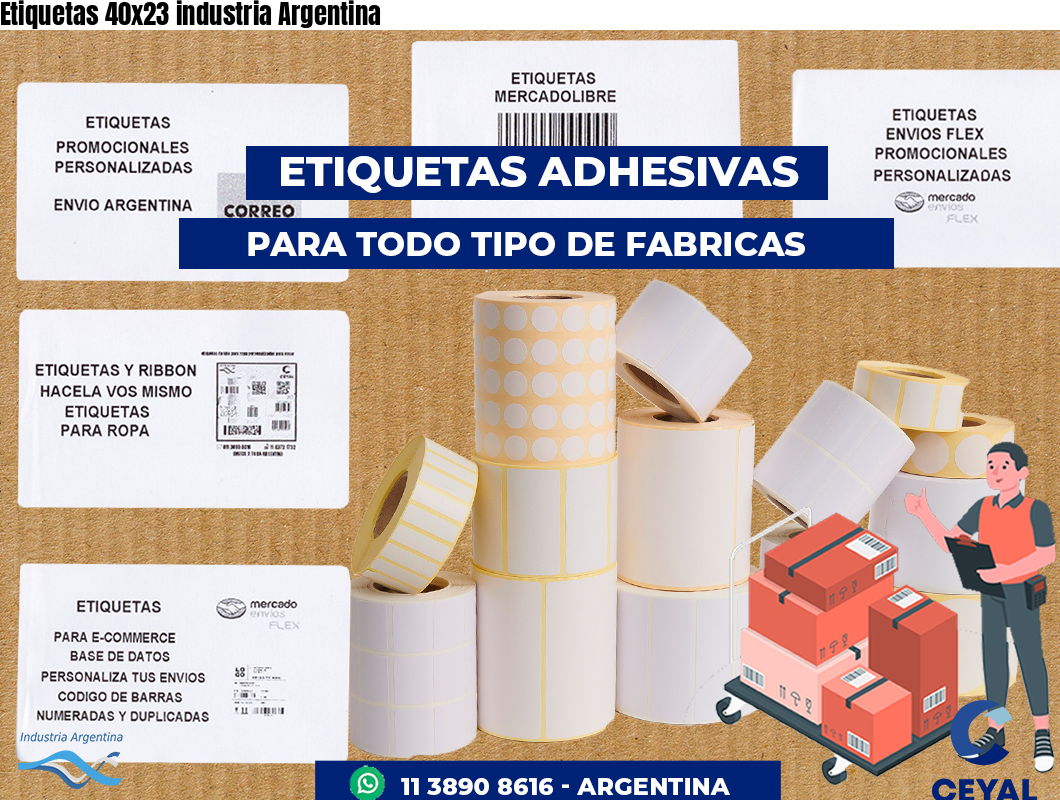 Etiquetas 40x23 industria Argentina