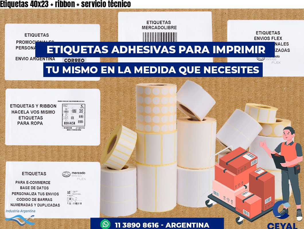 Etiquetas 40x23   ribbon   servicio técnico