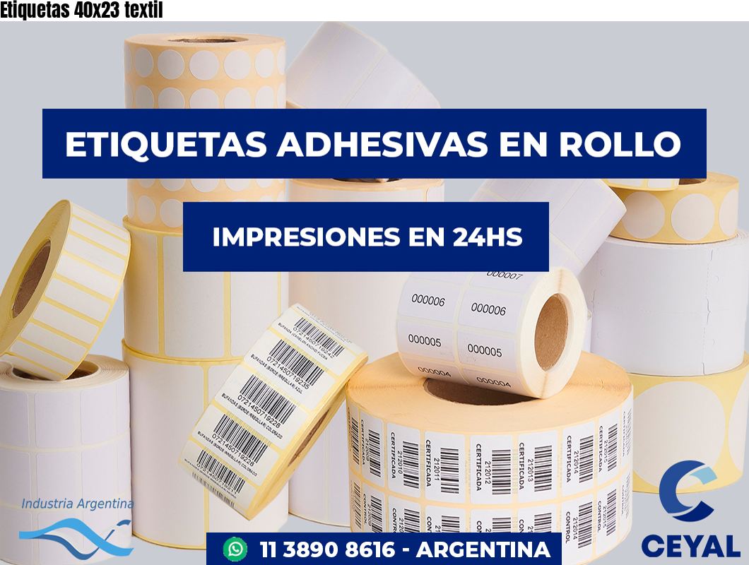 Etiquetas 40x23 textil