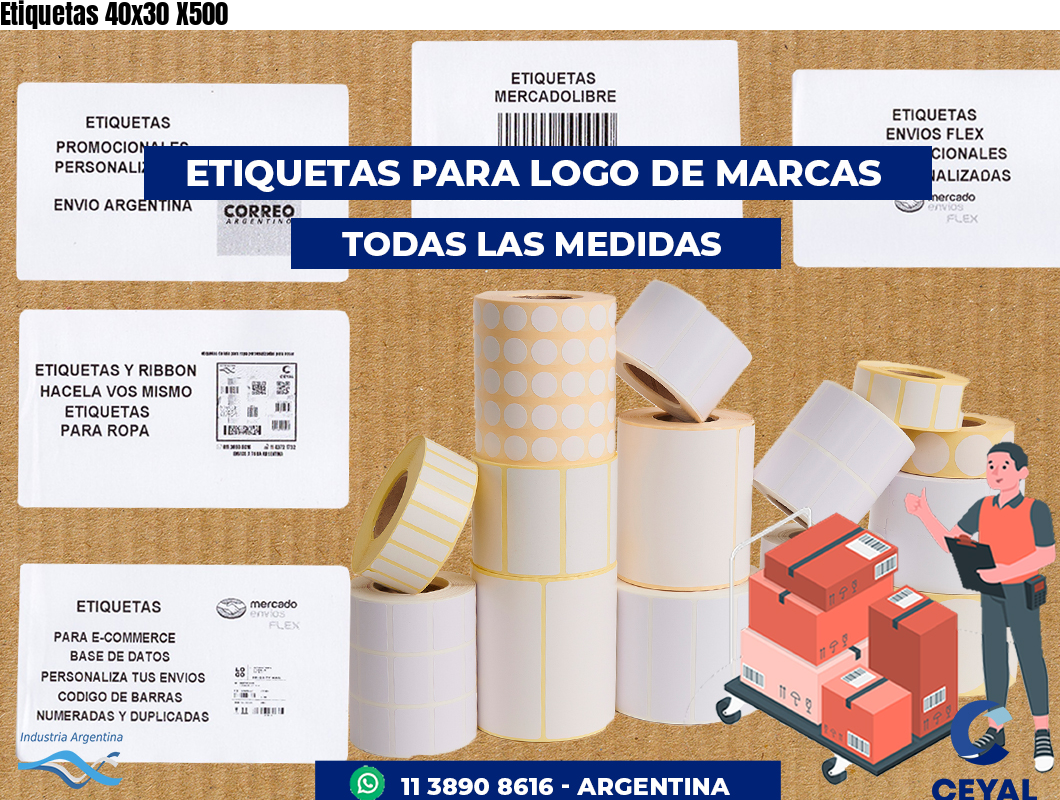 Etiquetas 40x30 X500