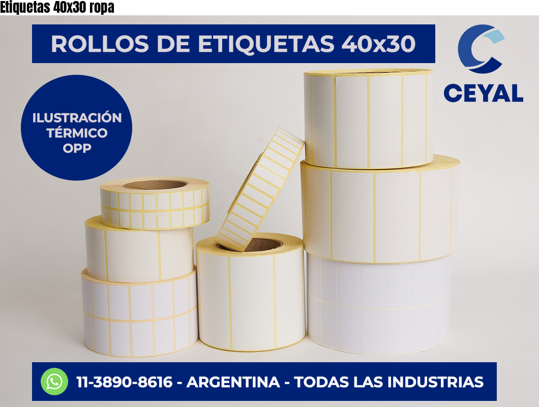 Etiquetas 40×30 ropa