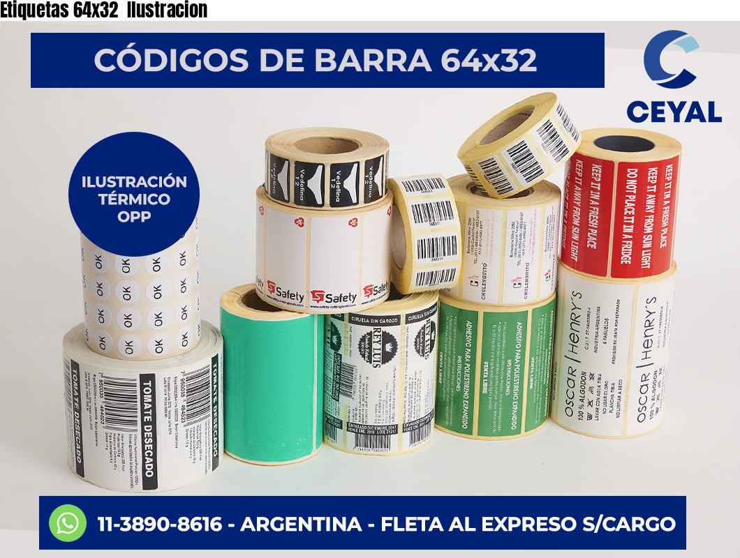 Etiquetas 64×32  Ilustracion