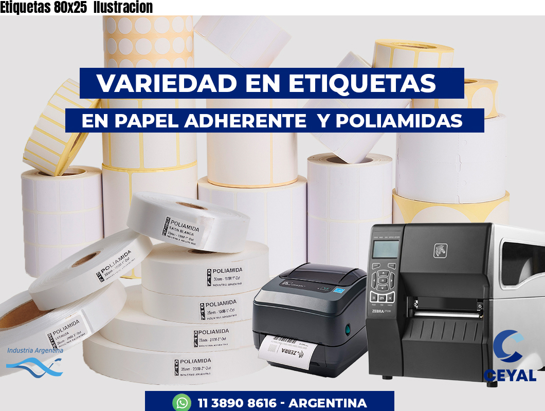 Etiquetas 80x25 Ilustracion