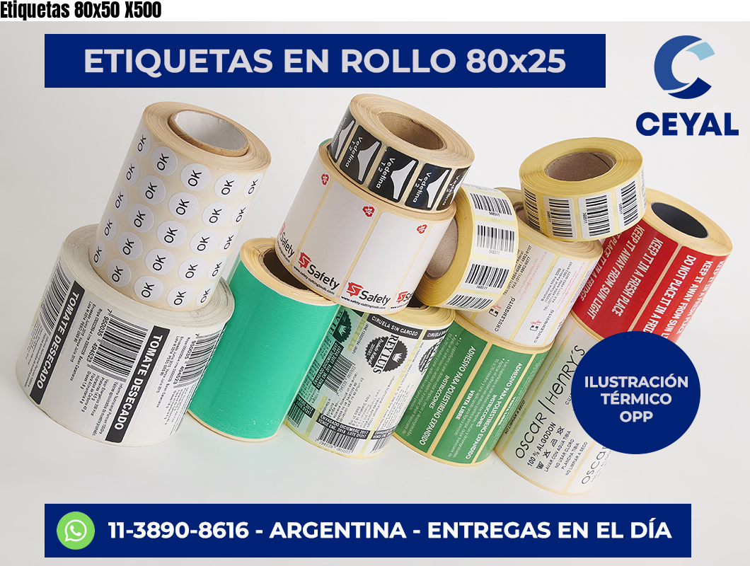 Etiquetas 80×50 X500