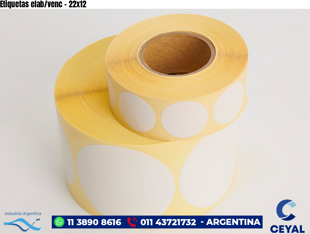 Etiquetas elab/venc - 22x12