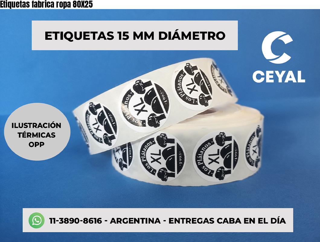 Etiquetas fabrica ropa 80X25