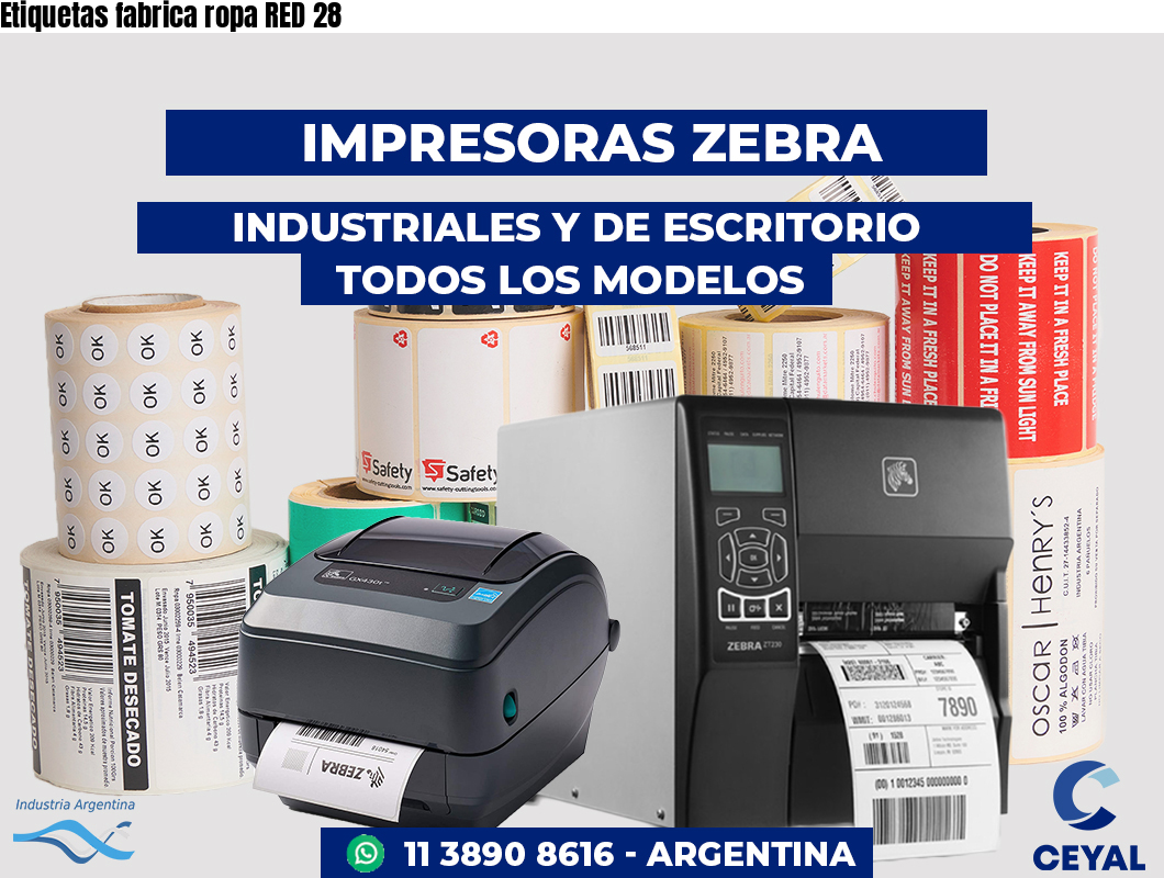 Etiquetas fabrica ropa RED 28