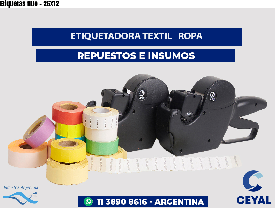 Etiquetas fluo - 26x12