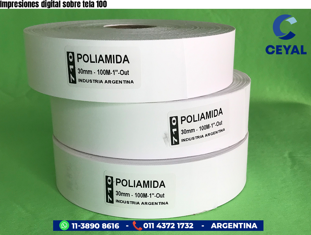 Impresiones digital sobre tela 100