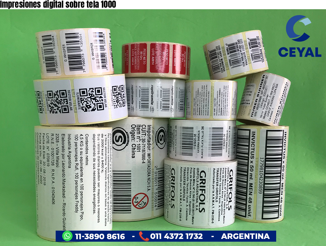 Impresiones digital sobre tela 1000