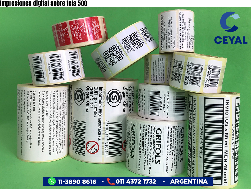 Impresiones digital sobre tela 500