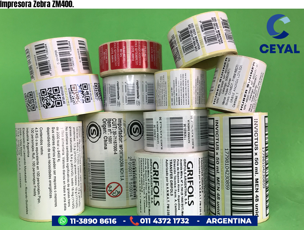 Impresora Zebra ZM400.