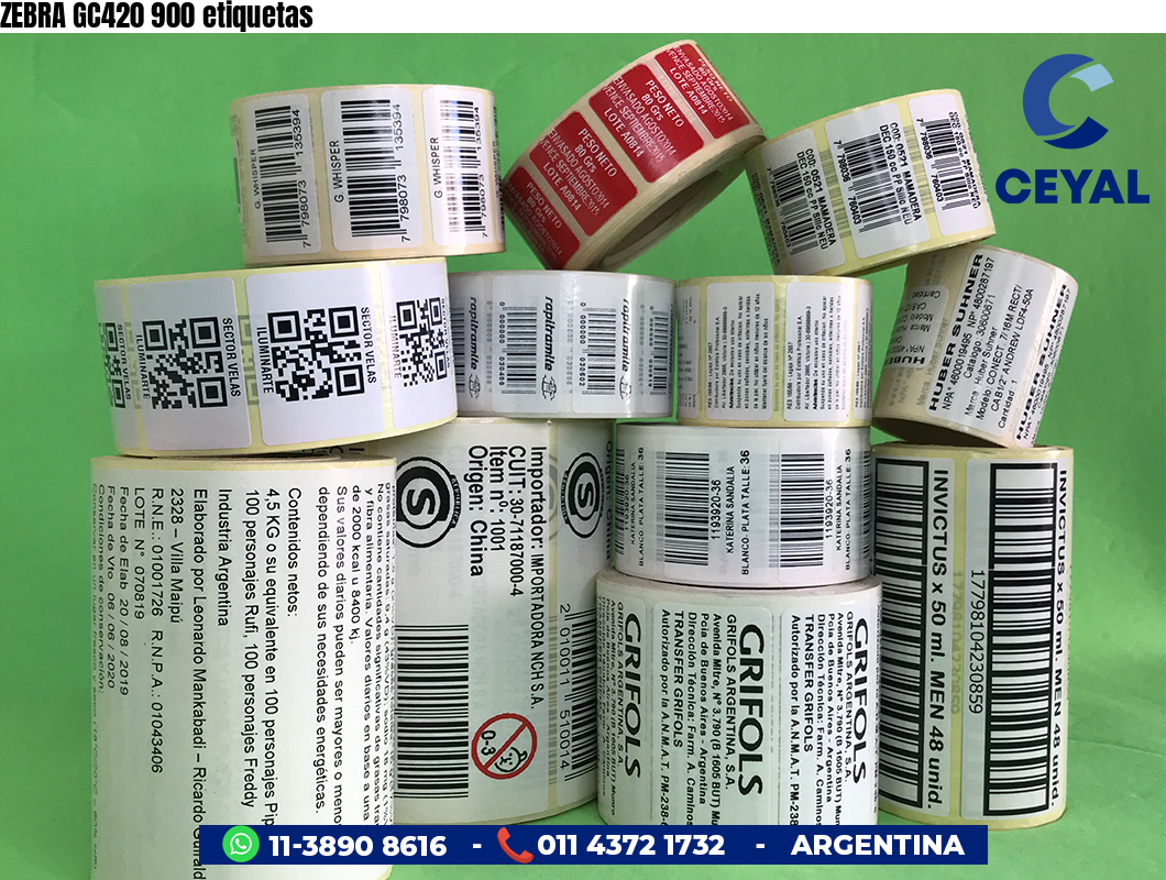 ZEBRA GC420 900 etiquetas