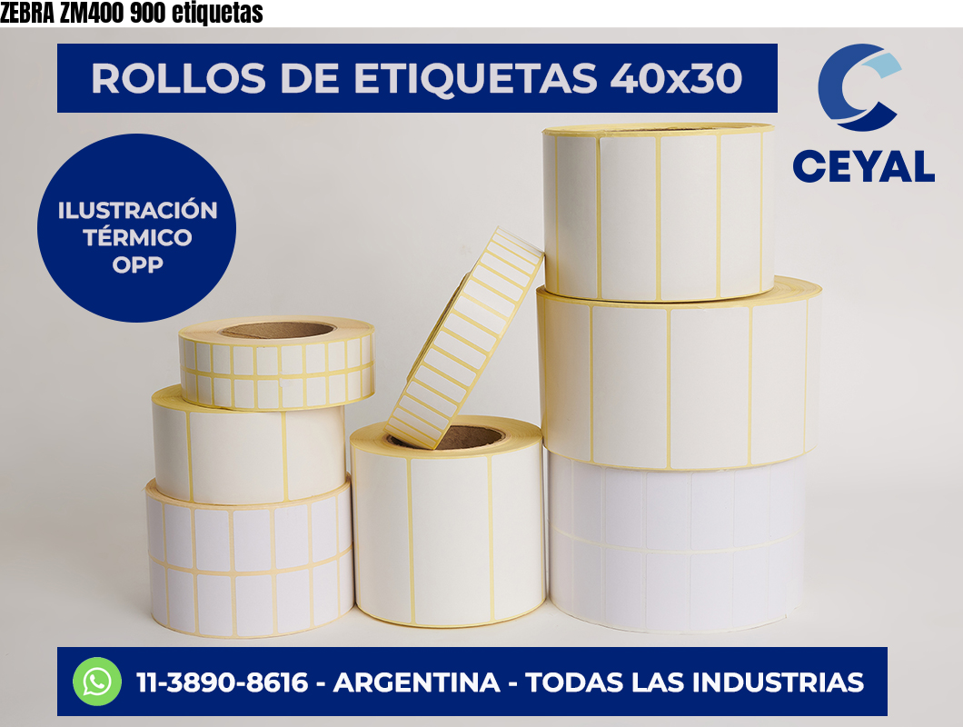 ZEBRA ZM400 900 etiquetas
