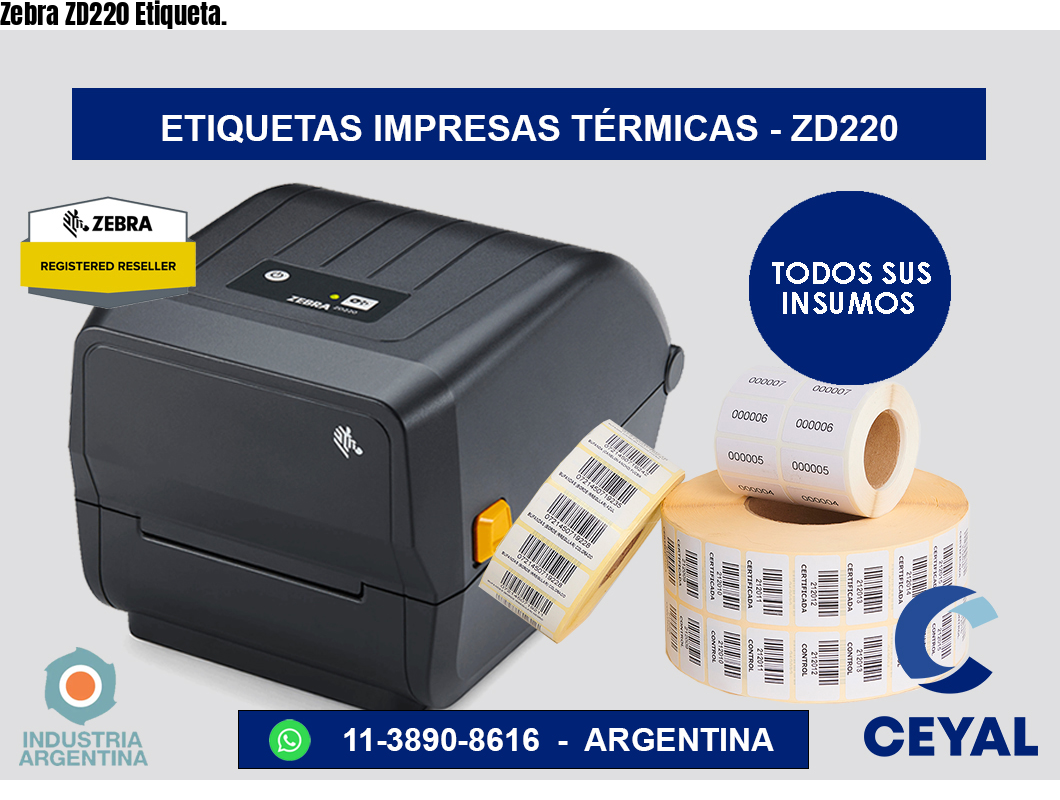Zebra ZD220 Etiqueta.