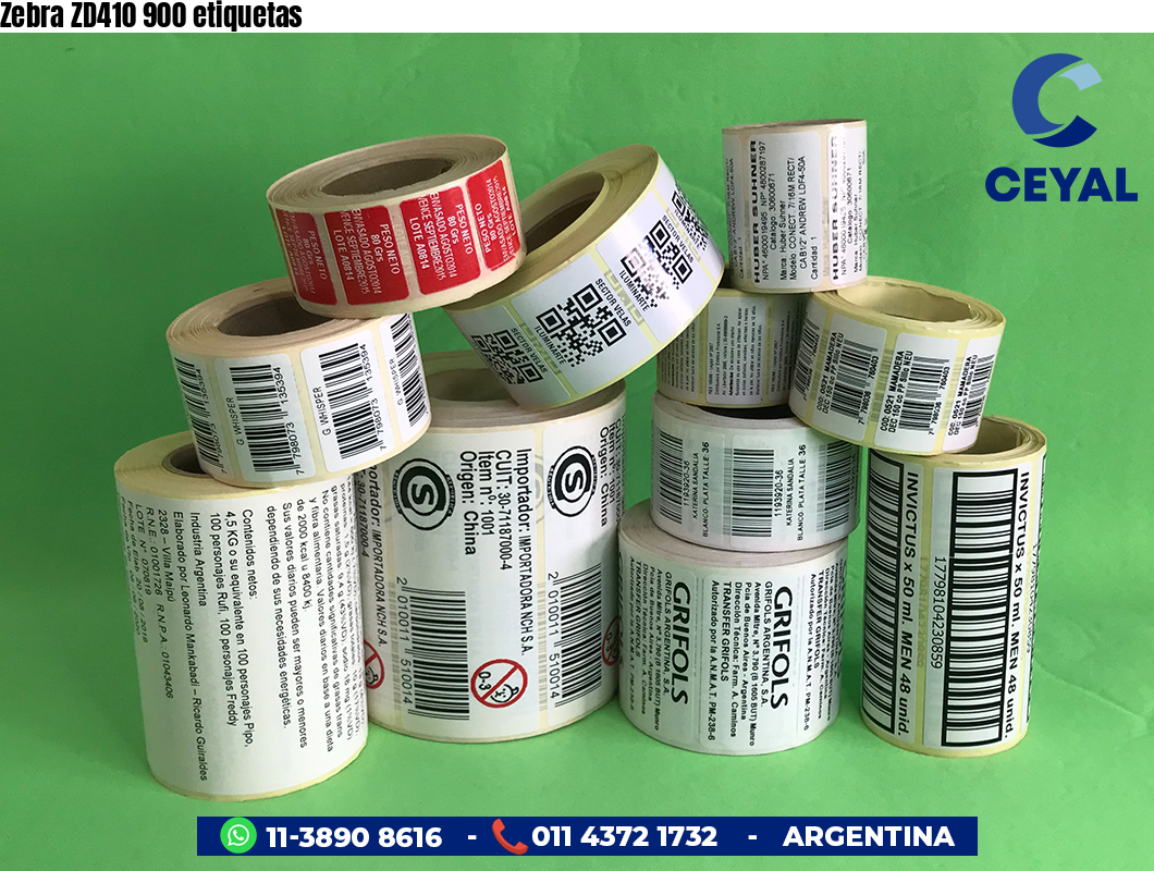 Zebra ZD410 900 etiquetas