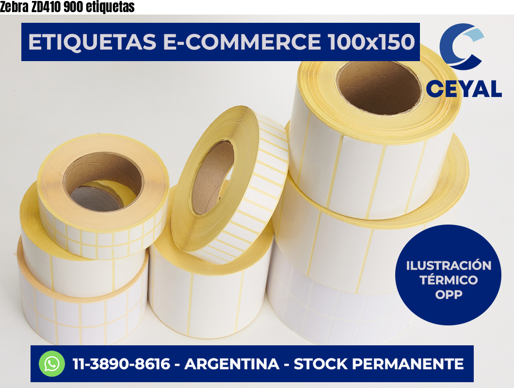 Zebra ZD410 900 etiquetas