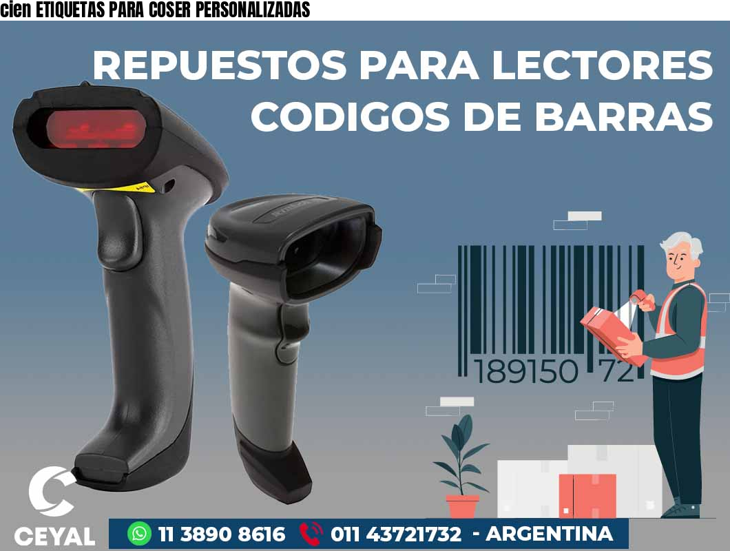 cien ETIQUETAS PARA COSER PERSONALIZADAS