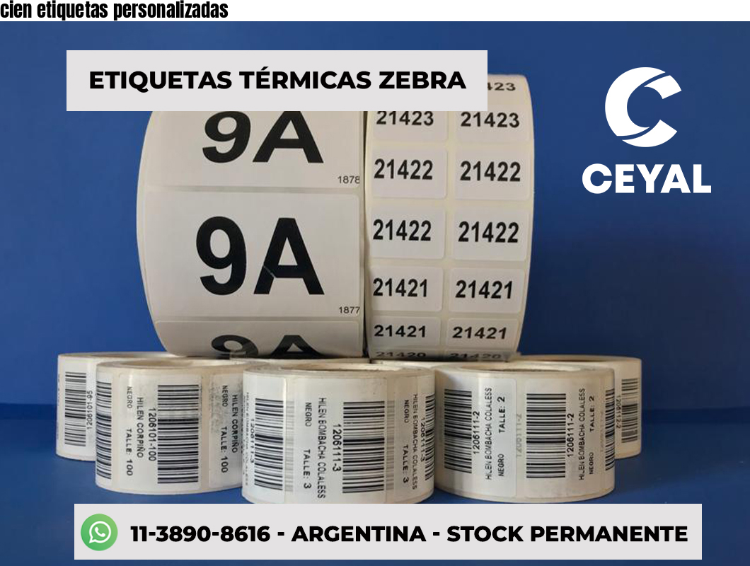 cien etiquetas personalizadas