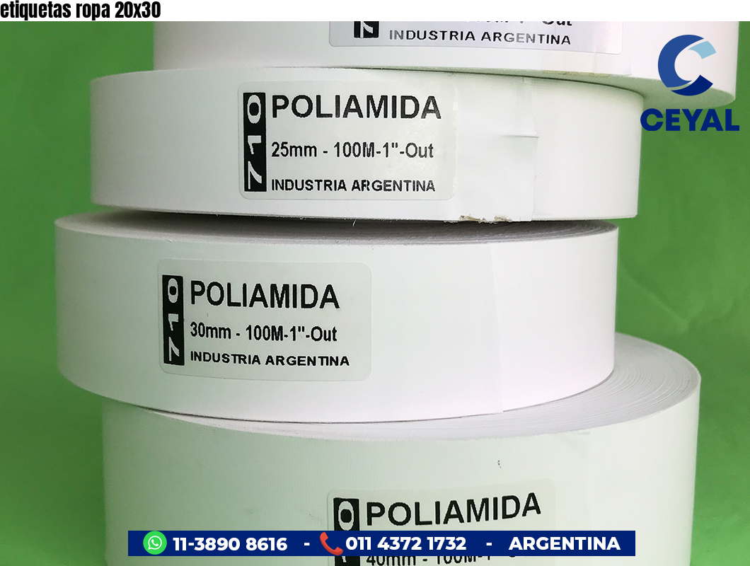 etiquetas ropa 20x30