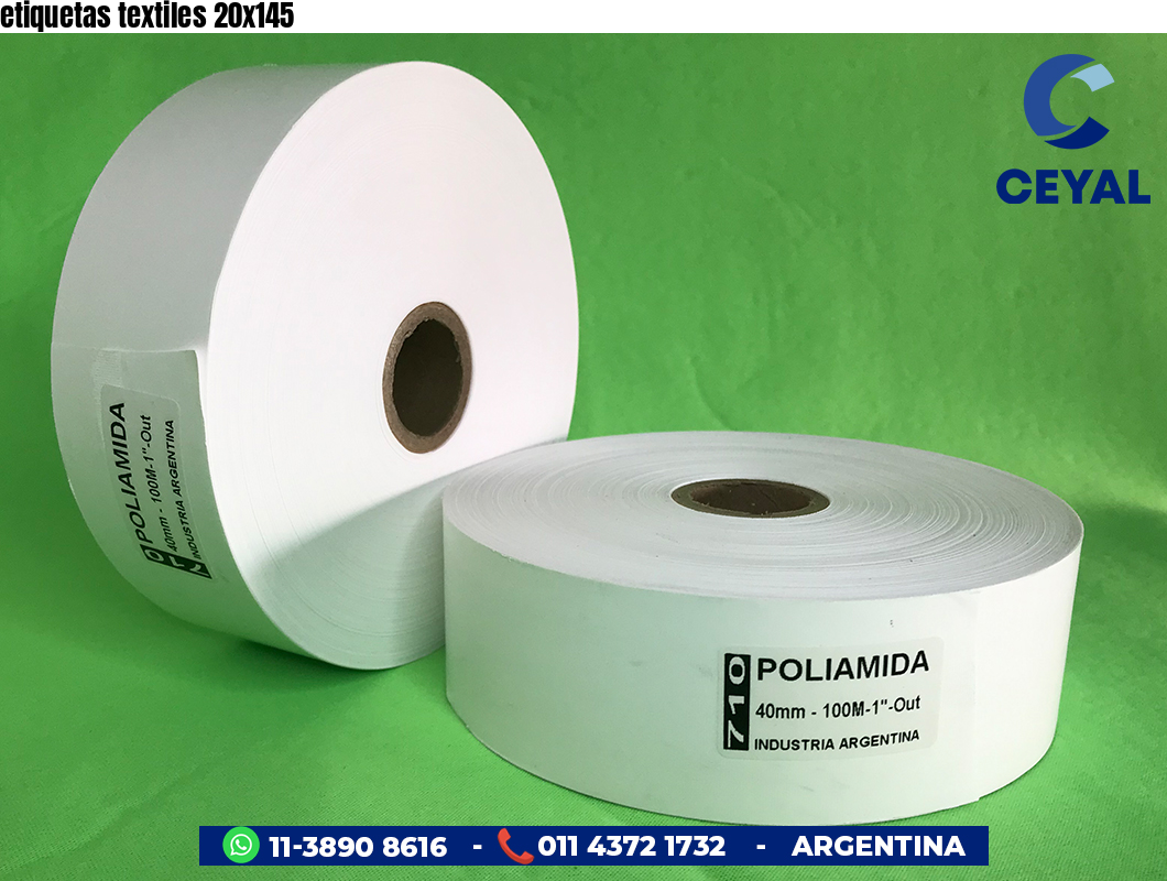etiquetas textiles 20x145