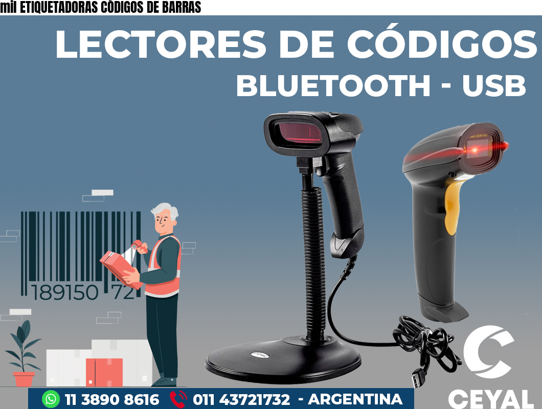 mil ETIQUETADORAS CÓDIGOS DE BARRAS