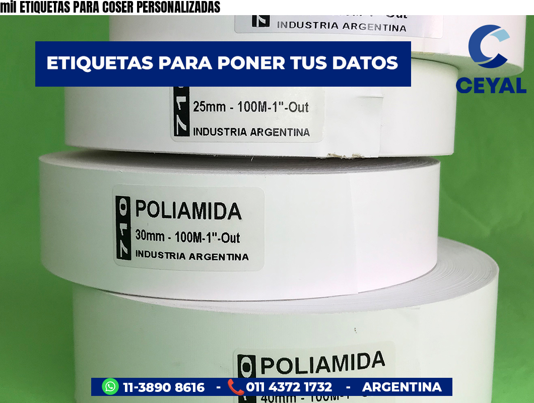 mil ETIQUETAS PARA COSER PERSONALIZADAS