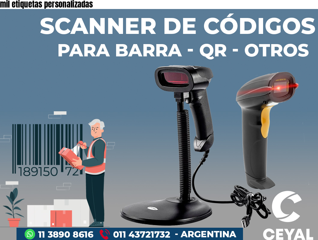 mil etiquetas personalizadas