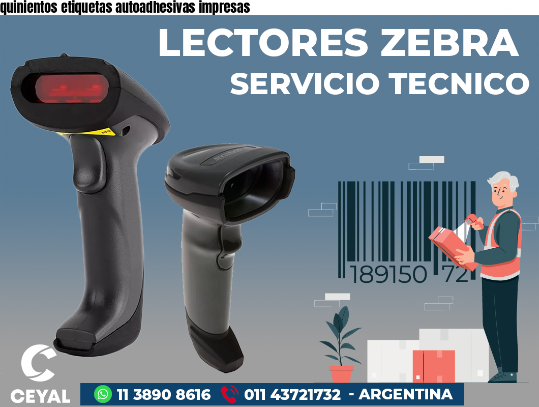 quinientos etiquetas autoadhesivas impresas